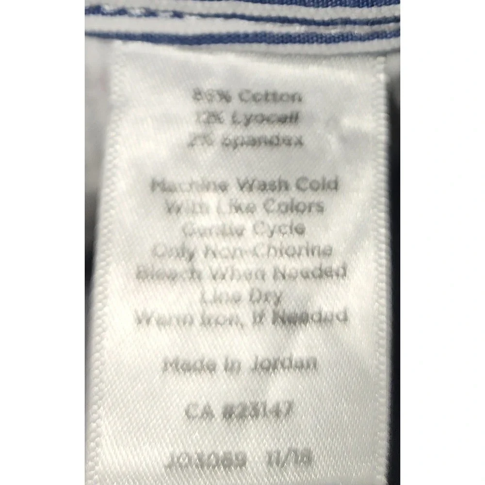 Talbots Girlfriend Chino Pants Womens 10 Blue White Striped Seersucker Cotton - Picture 5 of 8